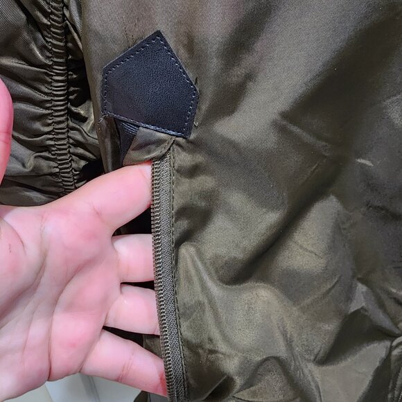 American Stitch Jacket Men's Size L Olive Military Cropped Bomber Full Zip - Picture 6 of 16